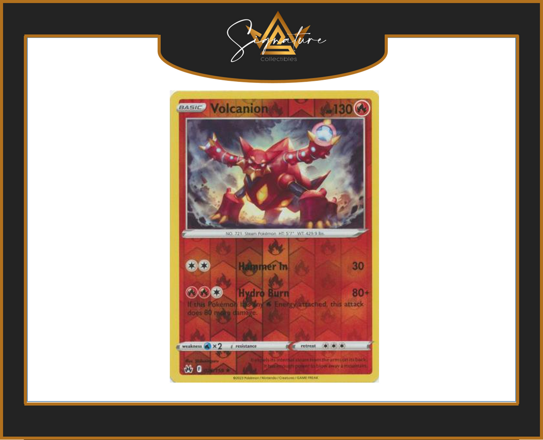 Crown Zenith - 026/159 Volcanion Reverse Holo (Rare)