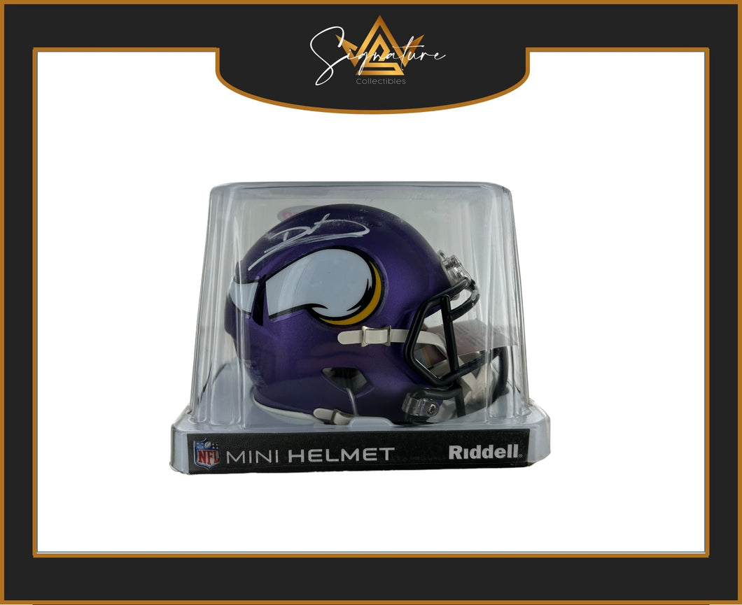 Daunte Culpepper Signed Riddell Minnesota Vikings Mini Football Helmet - JSA Witnessed - WIT477939