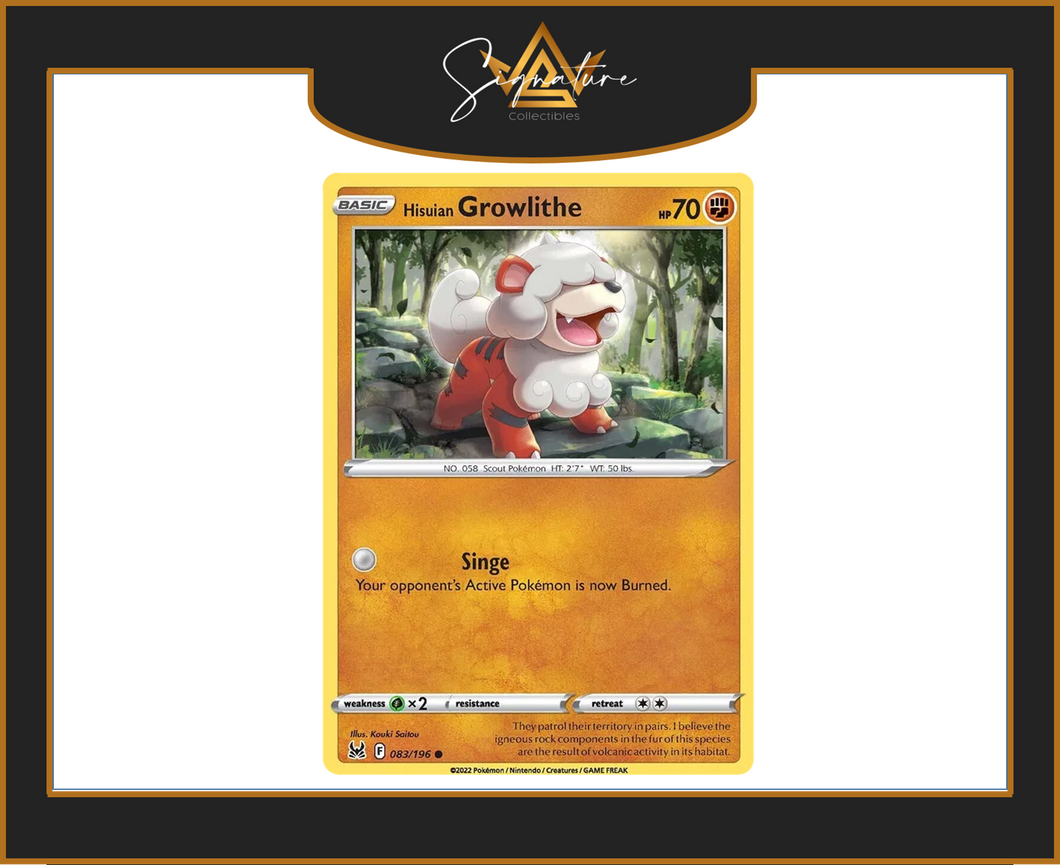 Lost Origin - 083/196 Hisuian Growlithe (Common)