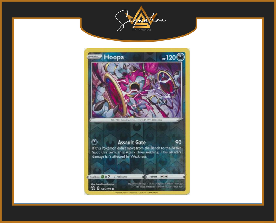 Crown Zenith - 083/159 Hoopa Reverse Holo (Rare)