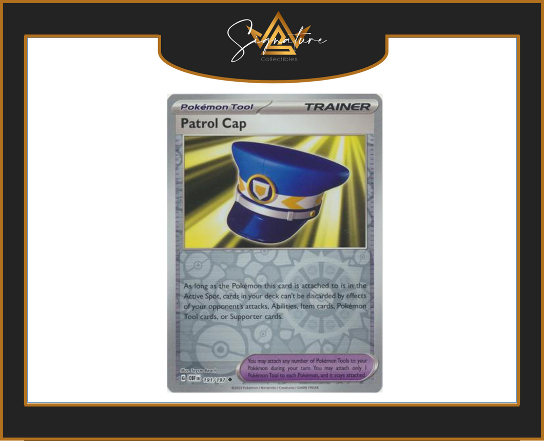 Obsidian Flames - 191/197 Patrol Cap Reverse Holo (Uncommon)