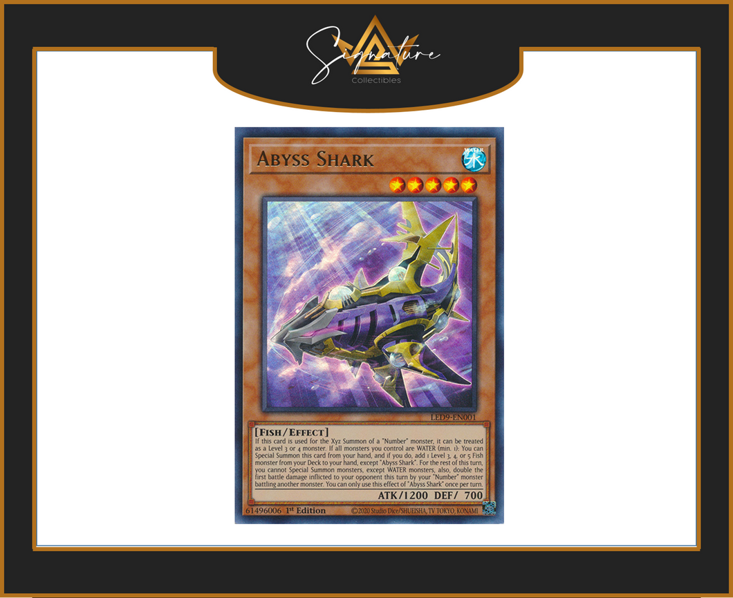 Yu-Gi-Oh! - Abyss Shark LED9-EN001 - Legendary Duelists 1st Edition