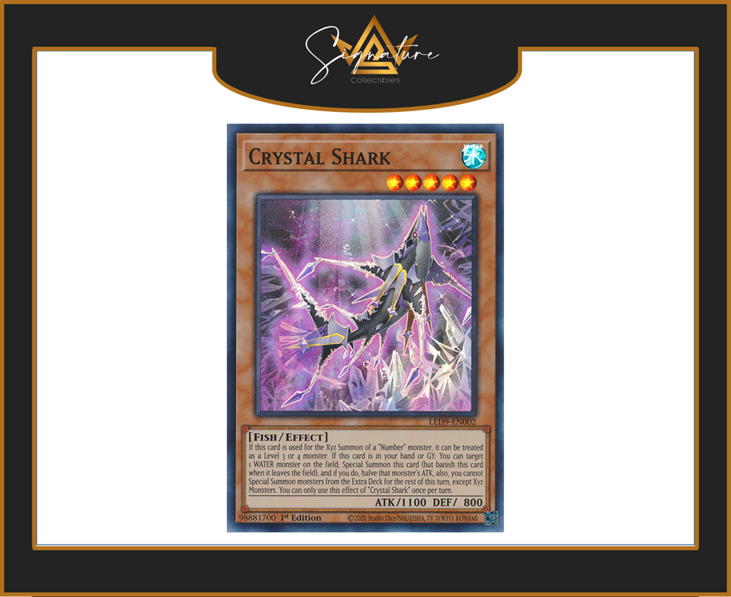 Yu-Gi-Oh! - Crystal Shark LED9-EN002 - Legendary Duelists 1st Edition