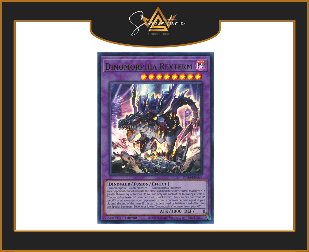 Yu-Gi-Oh! - Dinomorphia Rexterm DIFO-EN038 - Dimension Force 1st Edition