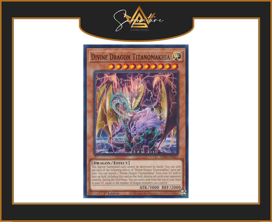 Yu-Gi-Oh! - Divine Dragon Titanomakha DIFO-EN027 - Dimension Force 1st Edition