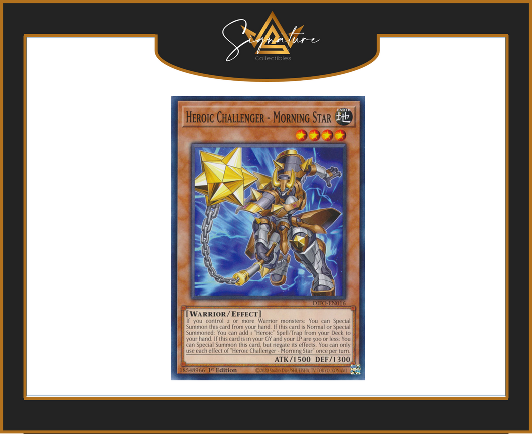 Yu-Gi-Oh! - Heroic Challenger - Morning Star DIFO-EN016 - Dimension Force 1st Edition