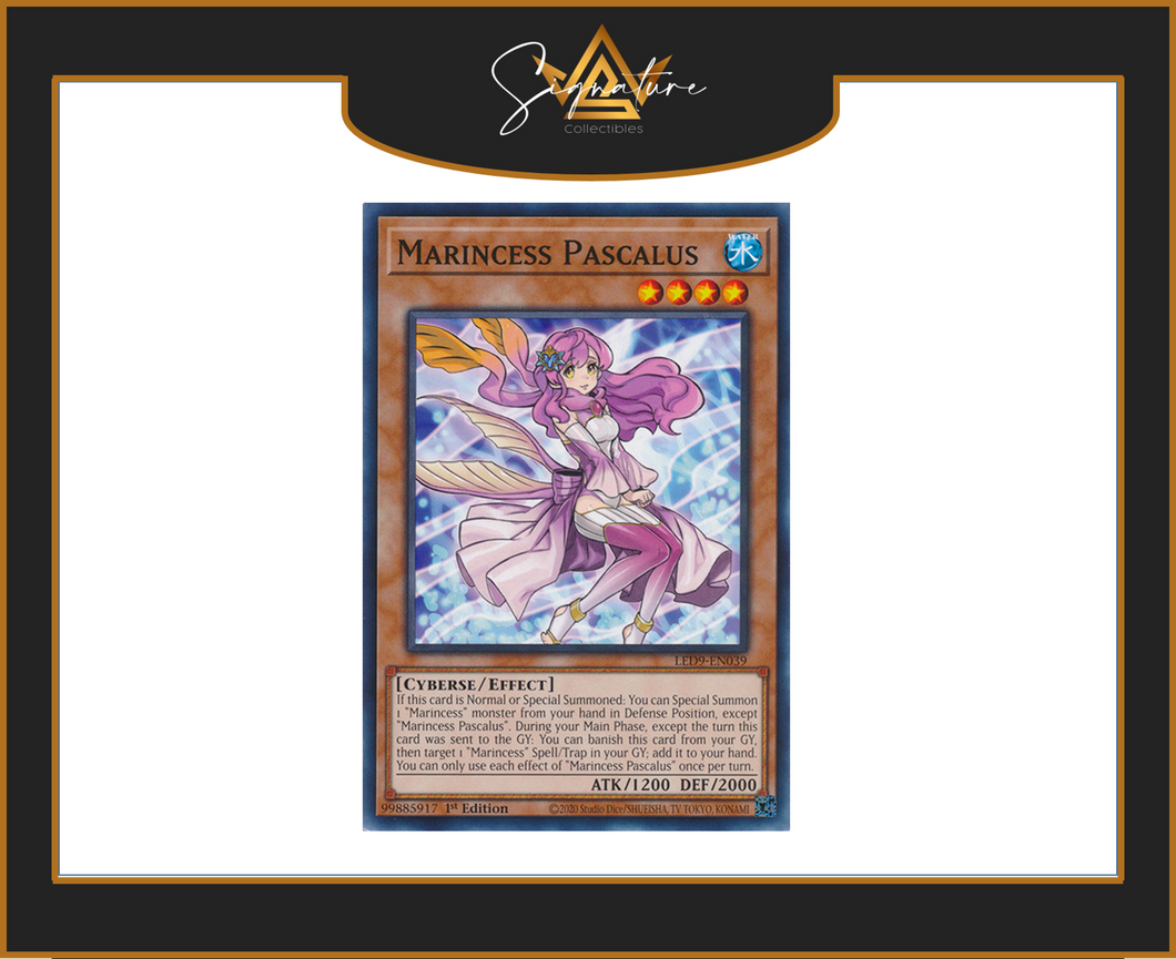 Yu-Gi-Oh! - Marincess Pascalus LED9-EN039 - Legendary Duelists 1st Edition