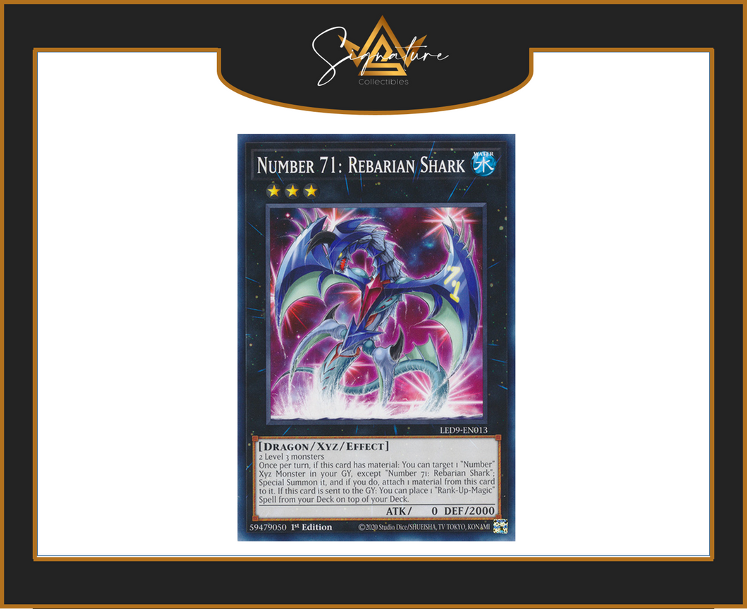 Yu-Gi-Oh! - Number 71: Rebarian Shark LED9-EN013 - Legendary Duelists 1st Edition